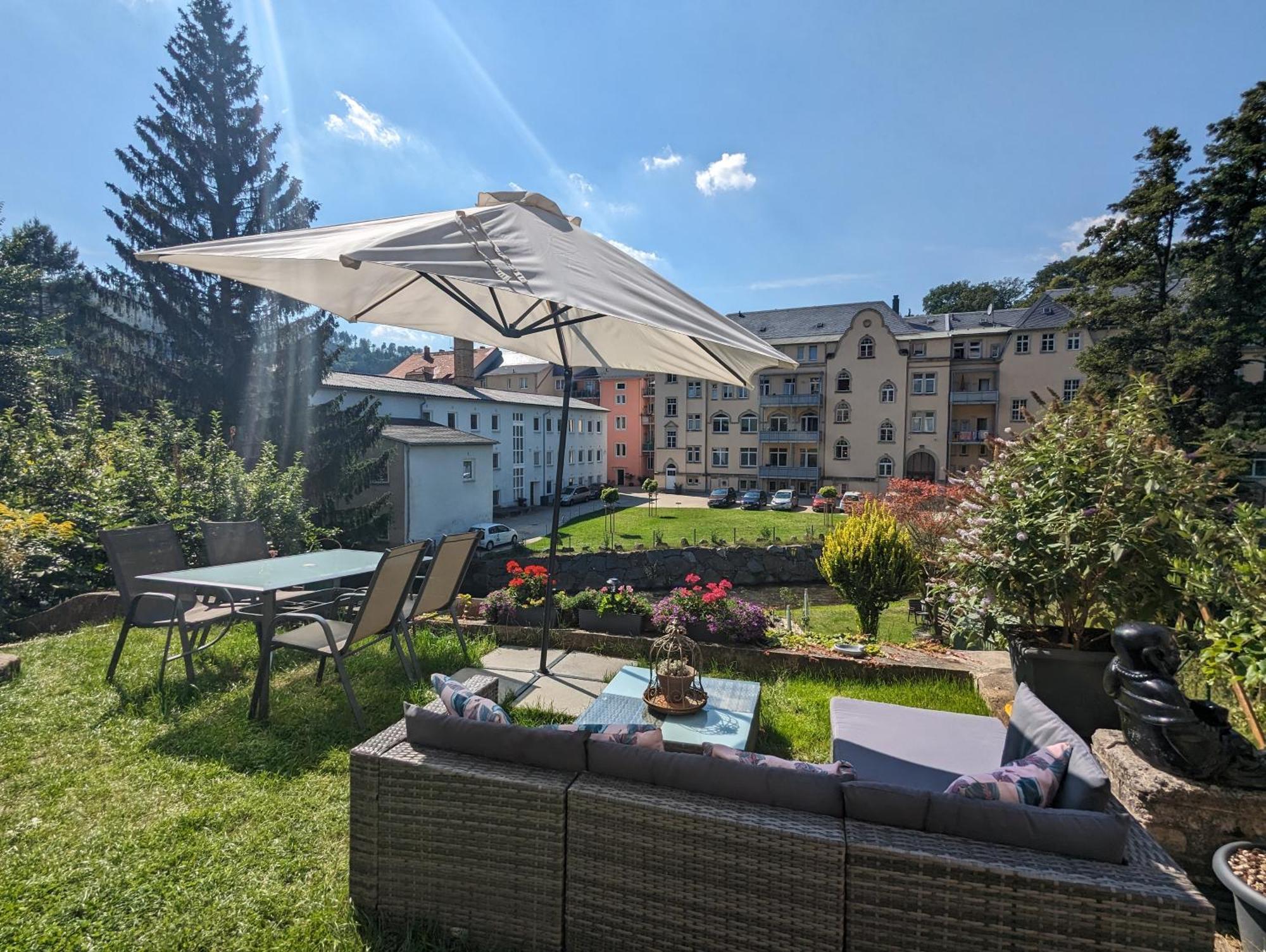 F2 - Urlaubsmagie Sauna, Whirlpool, Pool & Garten Sebnitz Exteriér fotografie