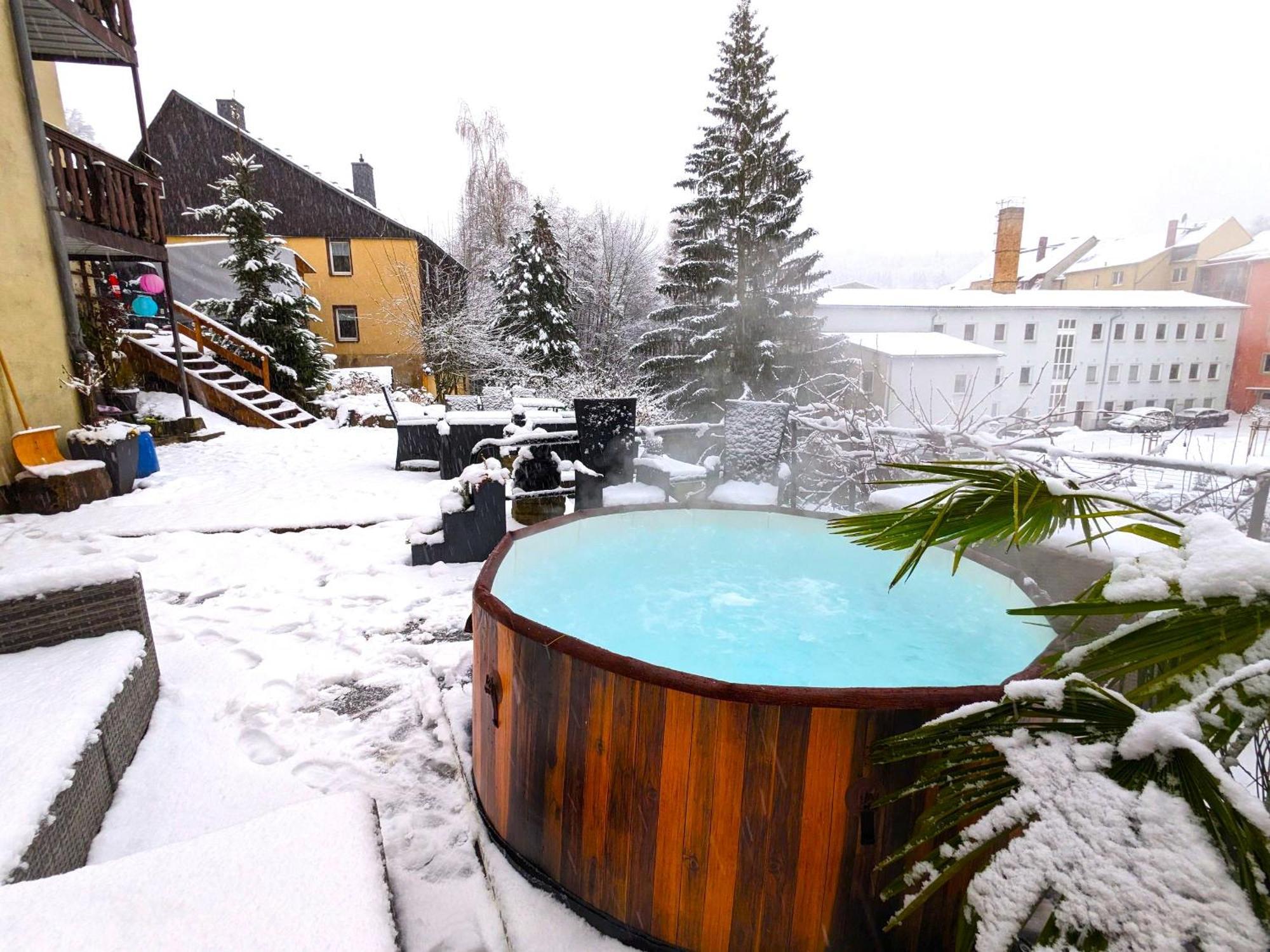F2 - Urlaubsmagie Sauna, Whirlpool, Pool & Garten Sebnitz Exteriér fotografie